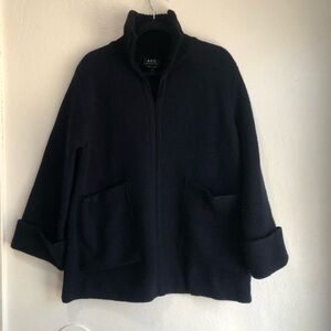 APC Wool Jumper Sweater Shacket dark academia